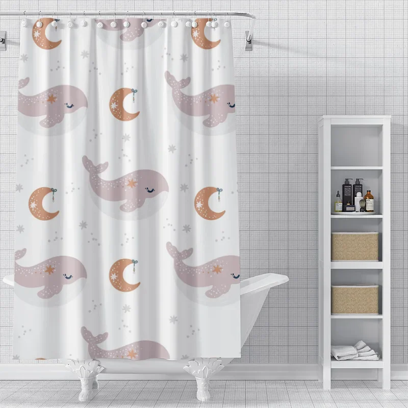 Home decoration shower curtains for bathroom waterproof curtain fabric Modern Nordic style Living Roomcute animal cartoon dogs