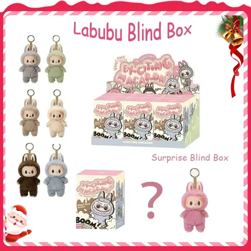 Labubu The Monsters Heartbeat Macaron Enamel Face Blind Box Pvc Figurka Ozdoba stołowa Kawaii Doll Prezent urodzinowy dla dziecka