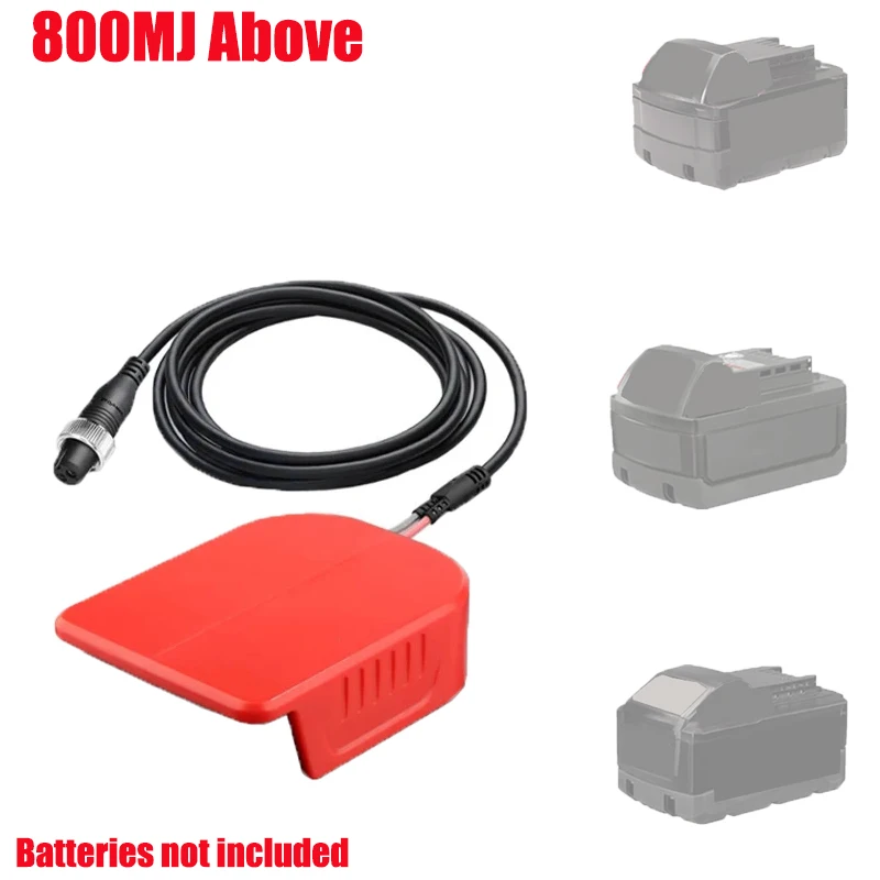 

Portable Electric Fishing Reel Adapter Suitable for Makita/DW/Milwaukee 18V Li-ion Batteries 800MJ Above Fishing Battery Adapter