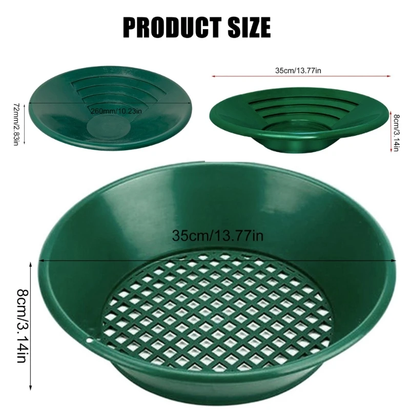 Gold Washing Pans Set Hand Operated Gold Pans Green Gold Pans Gold Washing Tool Drosphip