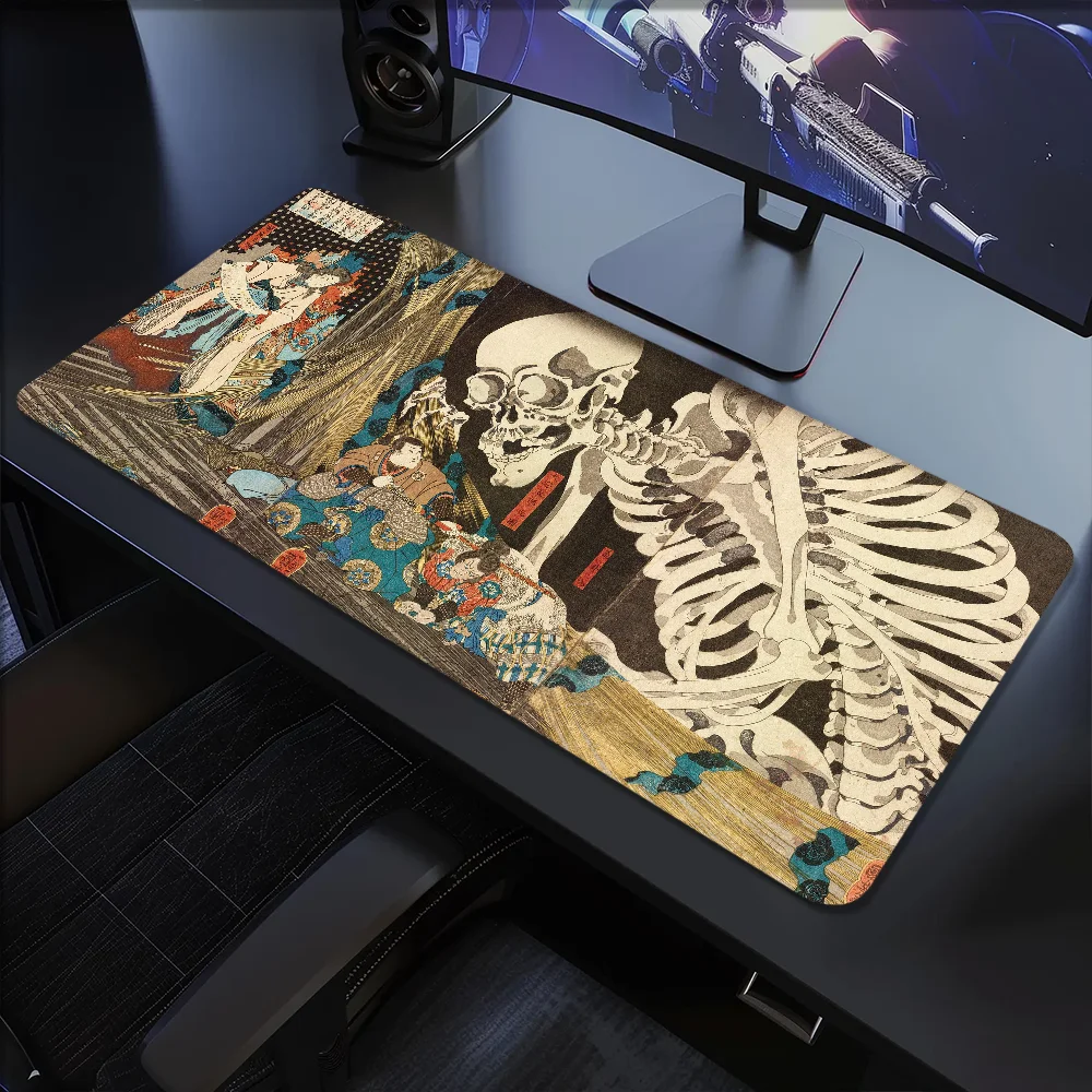 Skeleton Spectre Mouse Pad Large Desk Mat Keyboard Ergonomic Office Rubber PC Non-slip Anti-fray Home Custom