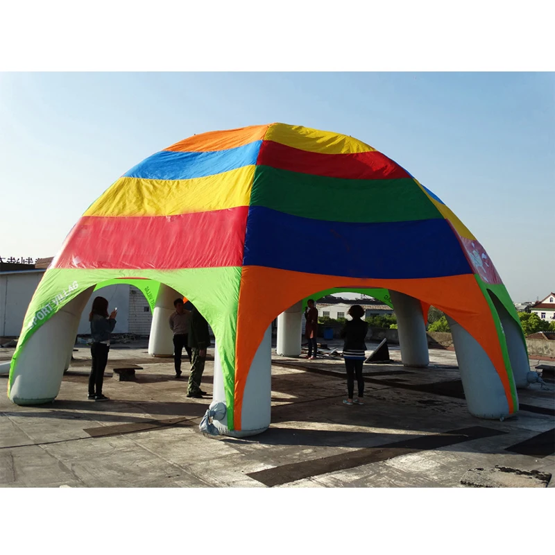 High Quality Oxford Colorful Inflatable Camping Tent Giant Beach Tent With Air Blower