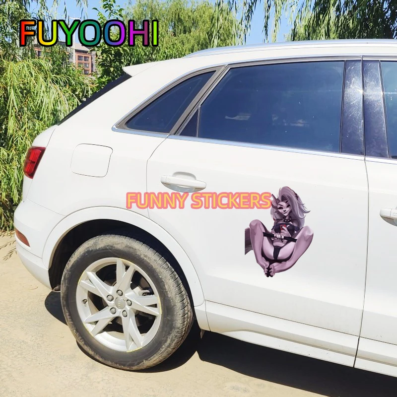 FUYOOHI Adult Sexy Furry Car Sticker Helluva Loona Sticker Bedroom Decal Bathroom Waterproof and Scratchproof Decoration