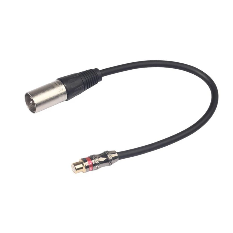 Rca Vrouwelijke Naar Xlr Mannelijke Kabel, Xlr Naar Rca Converter Audio Adapter Patchwisselaar-30Cm