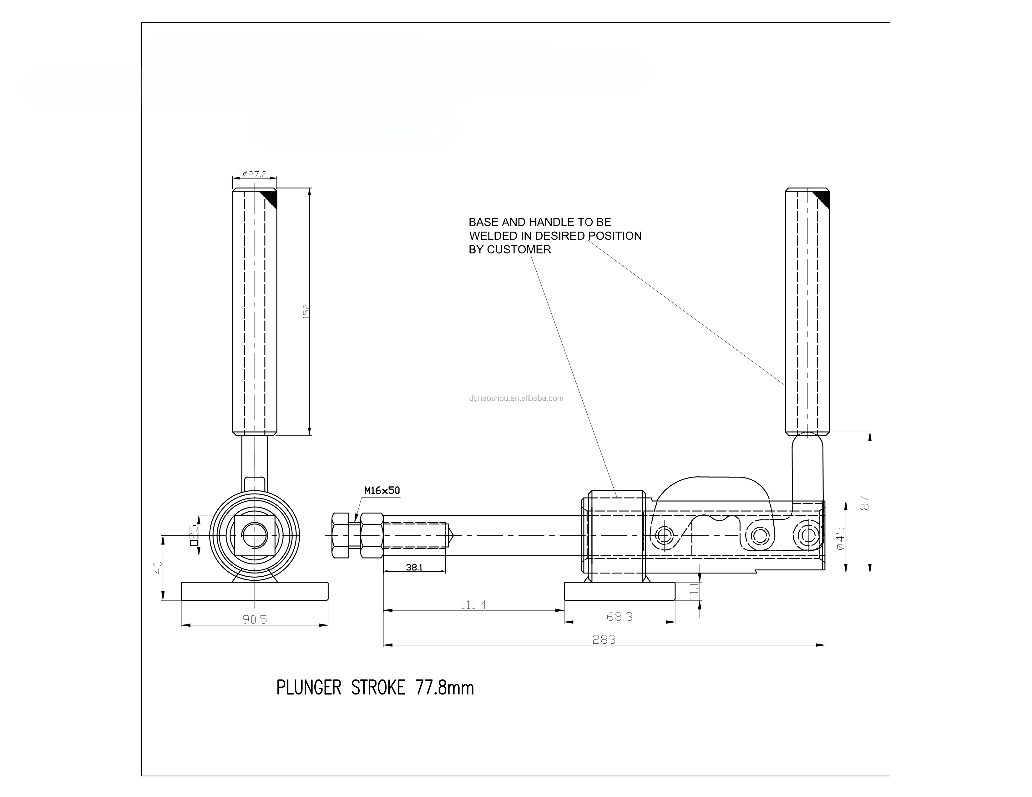 Professional supply  HS-30619M Toggle Clamps push/pull clamps Galvanized Quick Toggle Clamp for manual fixture devices