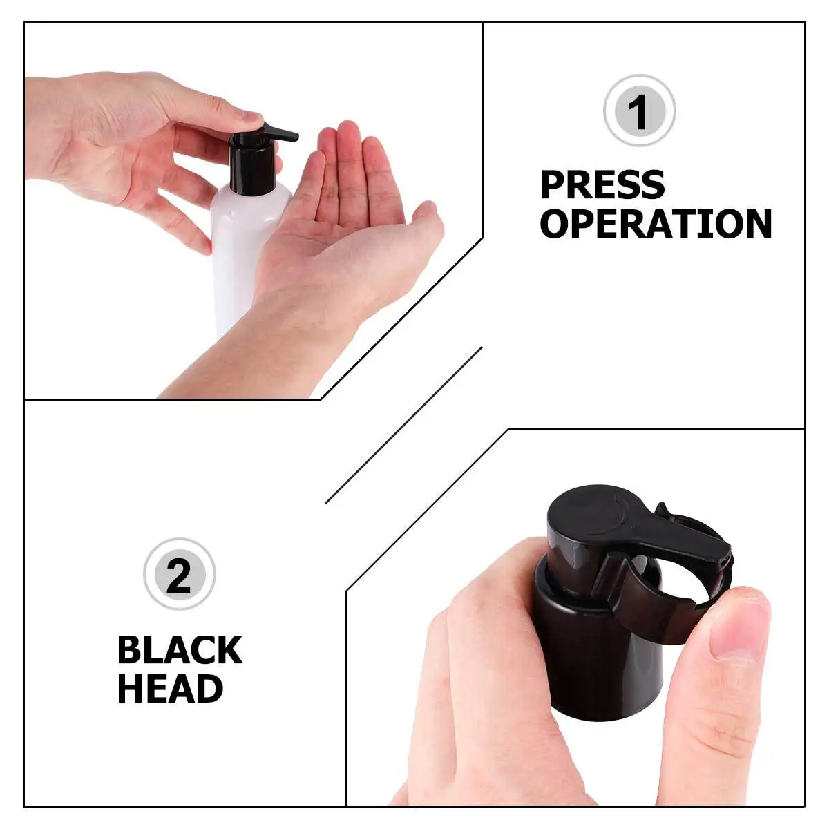 10 stücke 300 ml Presse Pumpe Leere Flasche Nachfüllbare Spender Für Reise Lotion Behälter Shampoo Make-Up Wasser Kunststoff Getrennt