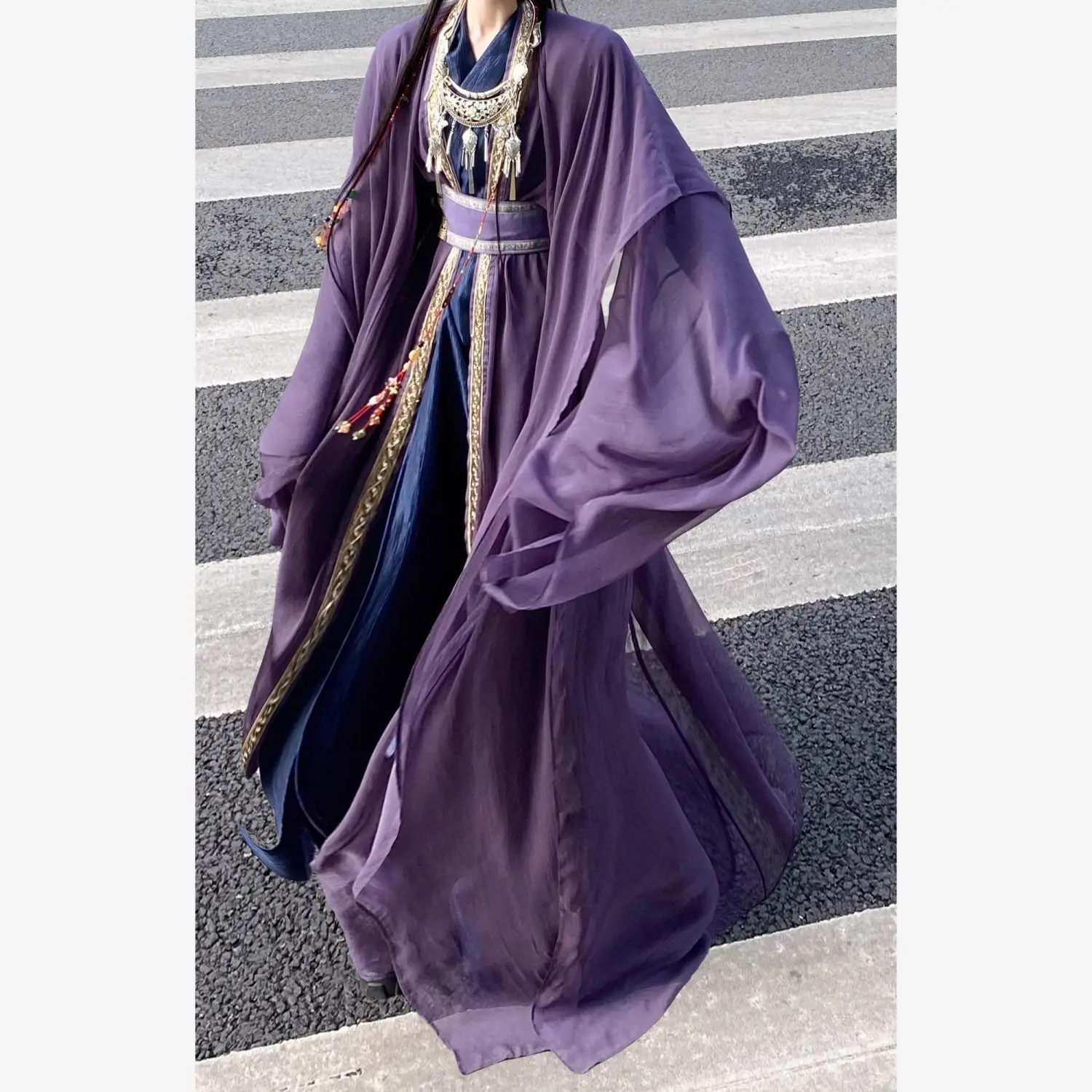 2025 new Chinese Hanfu Miao Ethnic Group's Reincarnation Gu Strange Ethnic Style Performance costume Travel photography clothing view 4