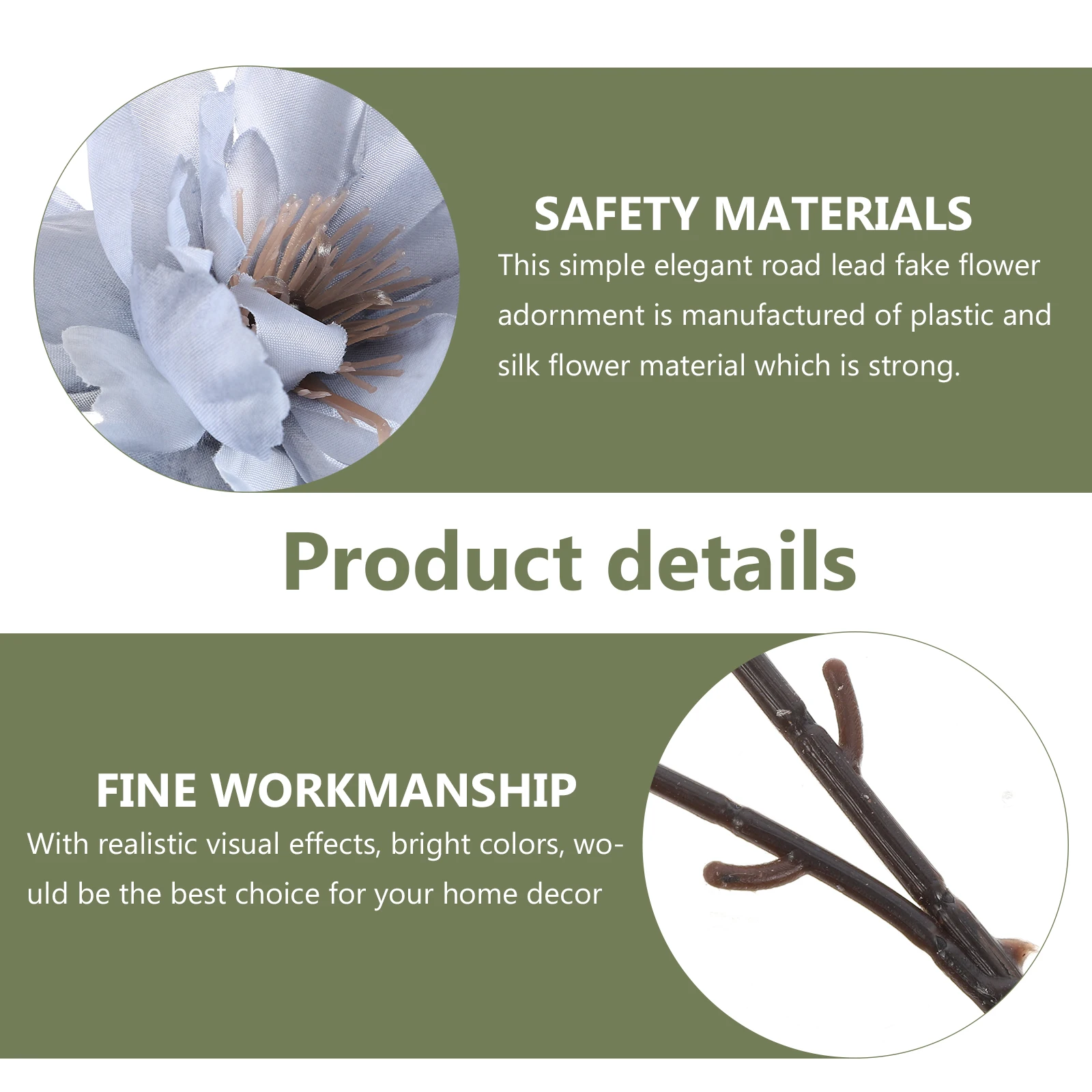 

2Pcs Simulation Dan Snow Artificial Silk Flowers Fake Flower Wedding Supplies Decoration Road Lead Celebration