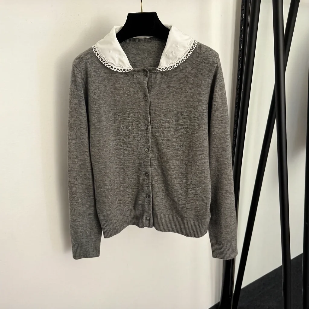 

Fashionable Loose Women's Knitwear Collared High-End Spring Autumn Long Sleeve Top for Women