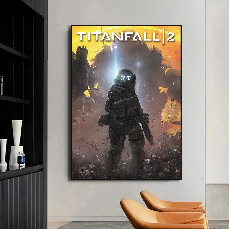 Video Game Titanfall 2 Modern Sci-Fi Robot Shooting Poster and Prints Canvas Printing Wall Art Picture for Gamer Room Decor Gift view 2