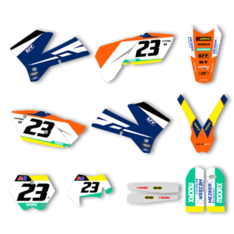

DSMTECH Motorcycle Graphics MX Stickers For KTM SX SXF 2005 2006 2007 EXC XCW 2005 2006 2007 Motorcross Accessories 004