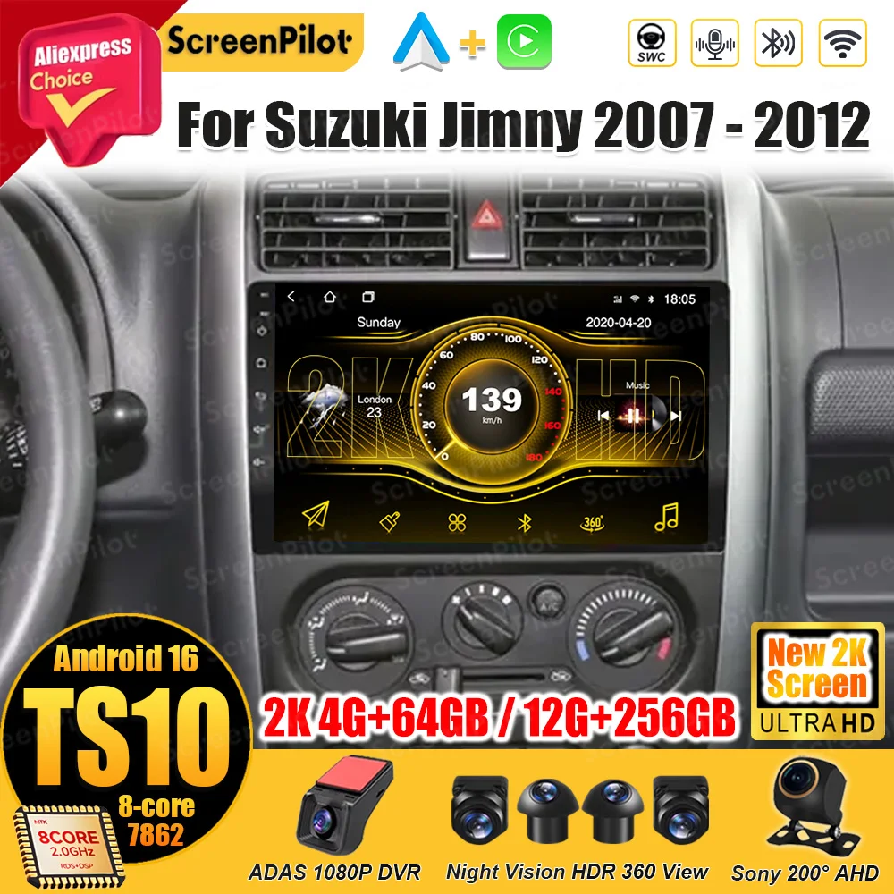 

For Suzuki Jimny 2007 2008 2009 2010 2011 2012 Android 16 Car Radio Multimedia Video Player Auto GPS Navigation Mirror Link