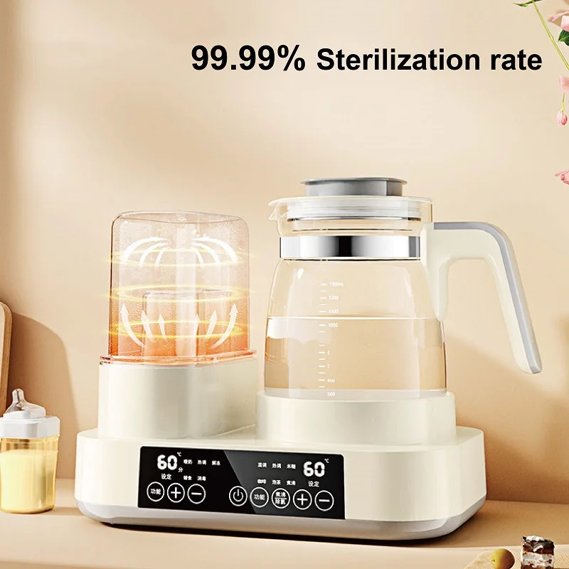 1300ml Smart Electric Kettle Home Baby Milk Regulator Multifunction Insulated Bottle Sterilizer 2-in-1 Machine Warm Milk Kettle