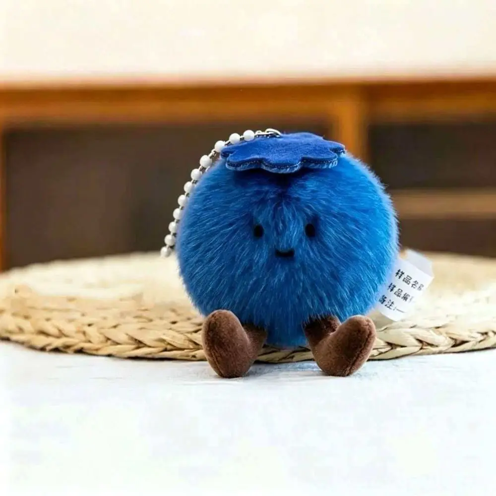 Stuffed Simulation Blueberry Blueberry Pendant Soft Lovely Blueberry Keychain PP Cotton Cute Blueberry Bag Charm Ornament