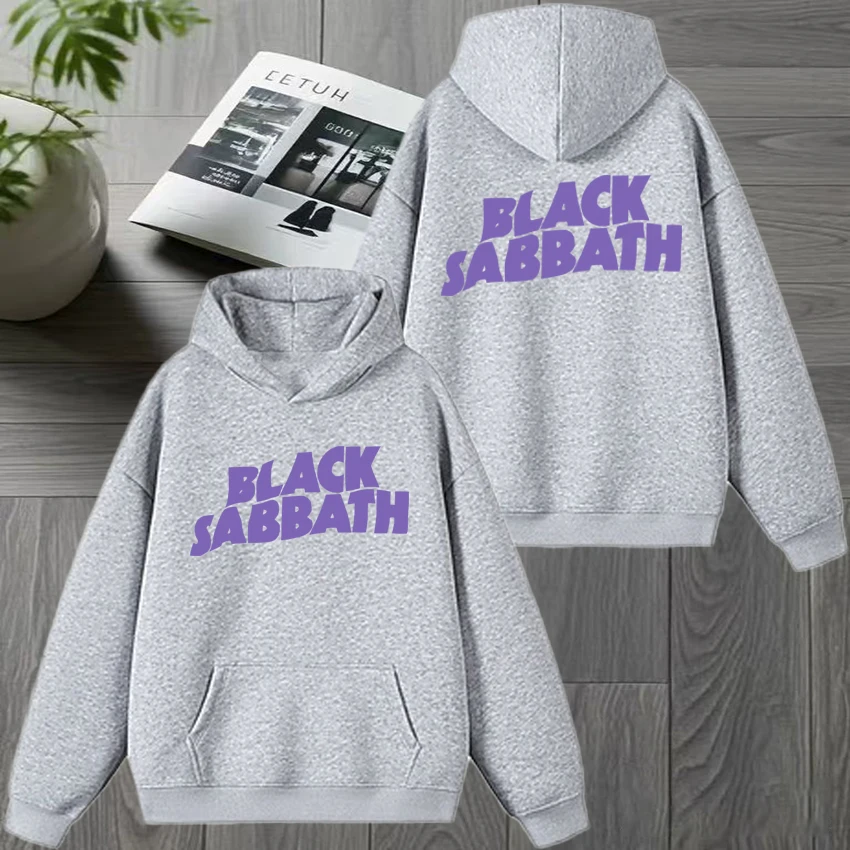 موسيقى الروك الكلاسيكية الفرقة السوداء السبت شعار مزدوج الوجهين أغطية رأس مطبوعة الرجال النساء خمر الشارع الشهير للجنسين الصوف البلوز