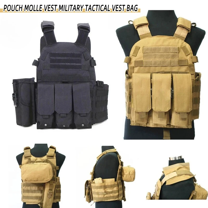 R4 Molle Tactical Vest Plate Carrier Military Combat Body Armor Hunting Wargame CS Airsoft Gear