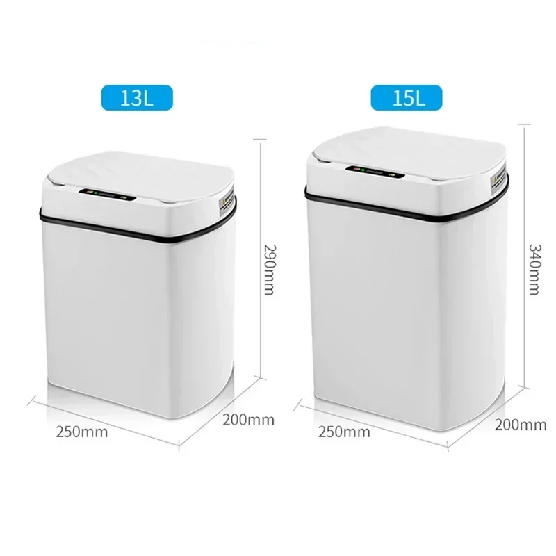 Smart Capacity Dustbin Kitchen Bin Induction Bathroom For Can Trash Waterproof Garbage Automatic Large Wastebasket