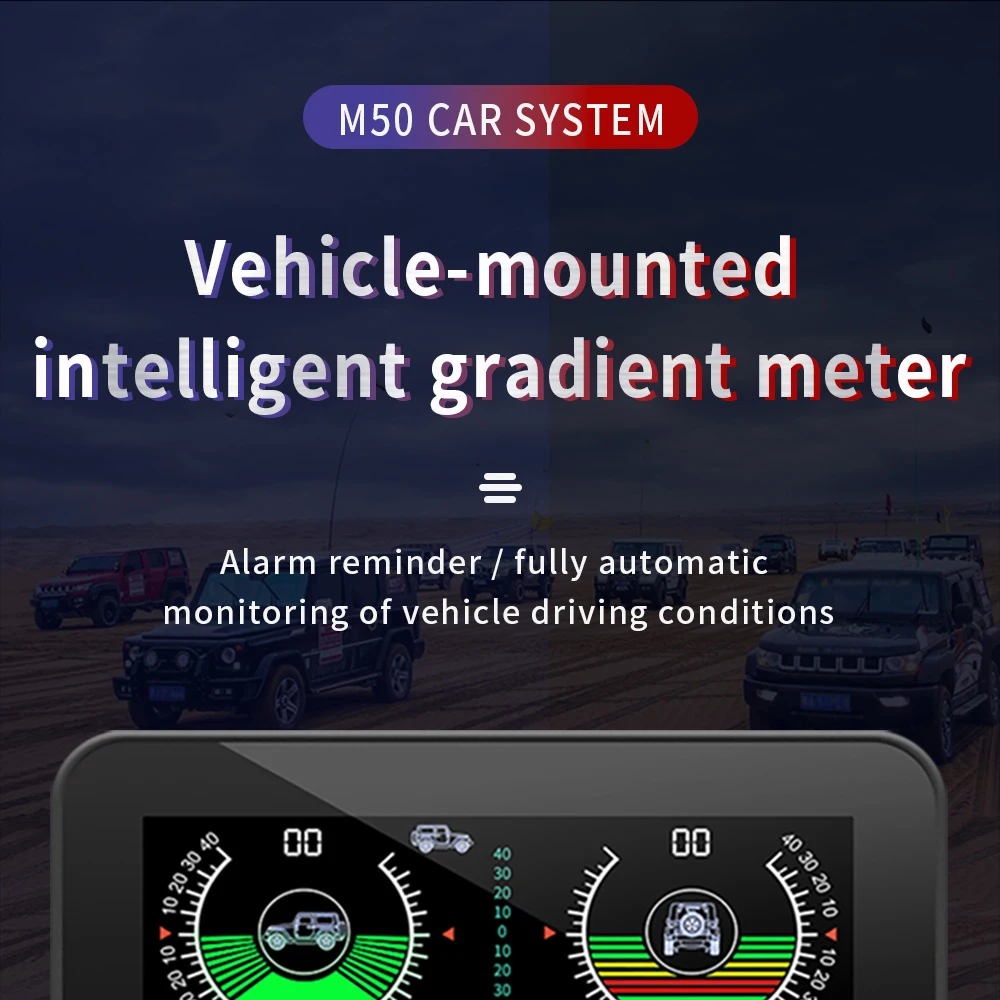 M60 Digitaler Geschwindigkeits- und Neigungsmesser Inclinometer M50 mit GPS-Tachometer und Kompass für Offroad-Zubehör 4x4 Bordcomputer – Detail 19
