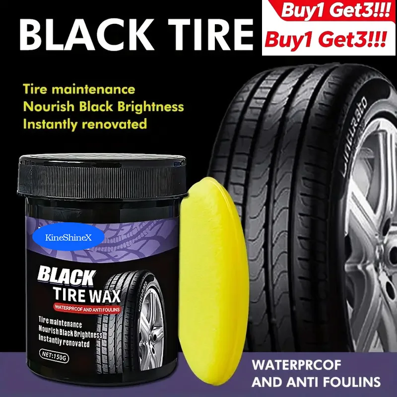 

Cross border black tire wax - universal adaptation, dark shimmer, long-lasting protection, revitalizing tire appearance