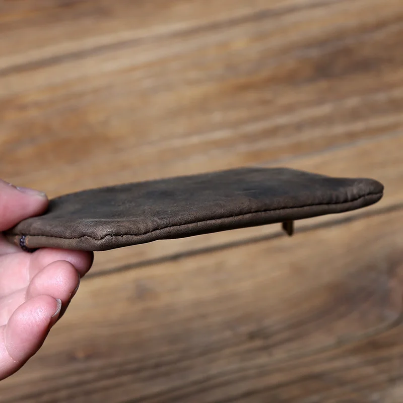 NZPJ männer Echt Leder Karte Tasche Vintage Erste Schicht Rindsleder Geldbörse dame Zipper Brieftasche Schlüssel Tasche Fahrer lizenz Tasche – Detail 8