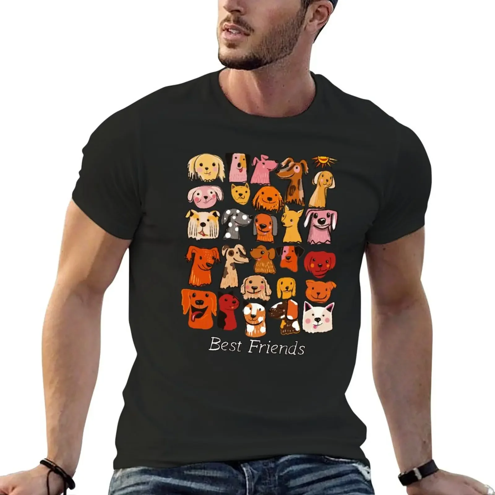 All of the Doggies at the Park, best friends T-Shirt anime clothes vintage graphic tee Blouse shirts men graphic