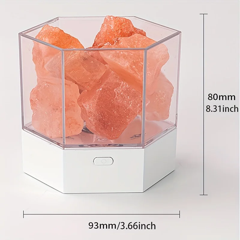 

F2 LED Natural Himalayan Crystal Salt Lamp Rock Salt Night Lamp Table Lava Lamp USB Plug Meditation Home Room Bedroom Decoration