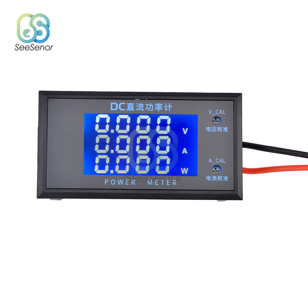 DC0-500V 10A 5000W LCD Digital Voltmeter Ammeter Wattmeter Power Meter Voltage Current Power Meter 12V 24V 110V 220V Volt Tester