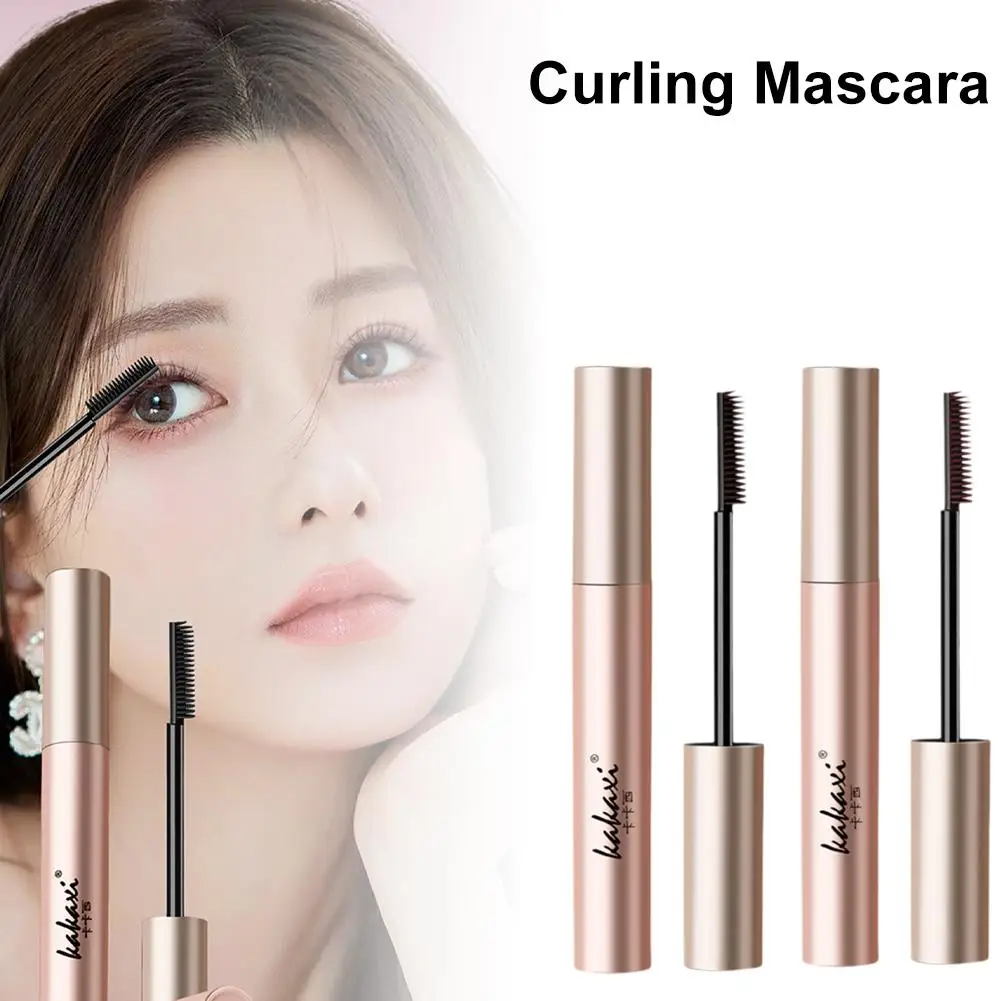 Thick And Long Silk Fibre Mascara Super Volume Curling Cosmetic Eye Women Black Waterproof Eyelashes Lengthening Makeup M1H8