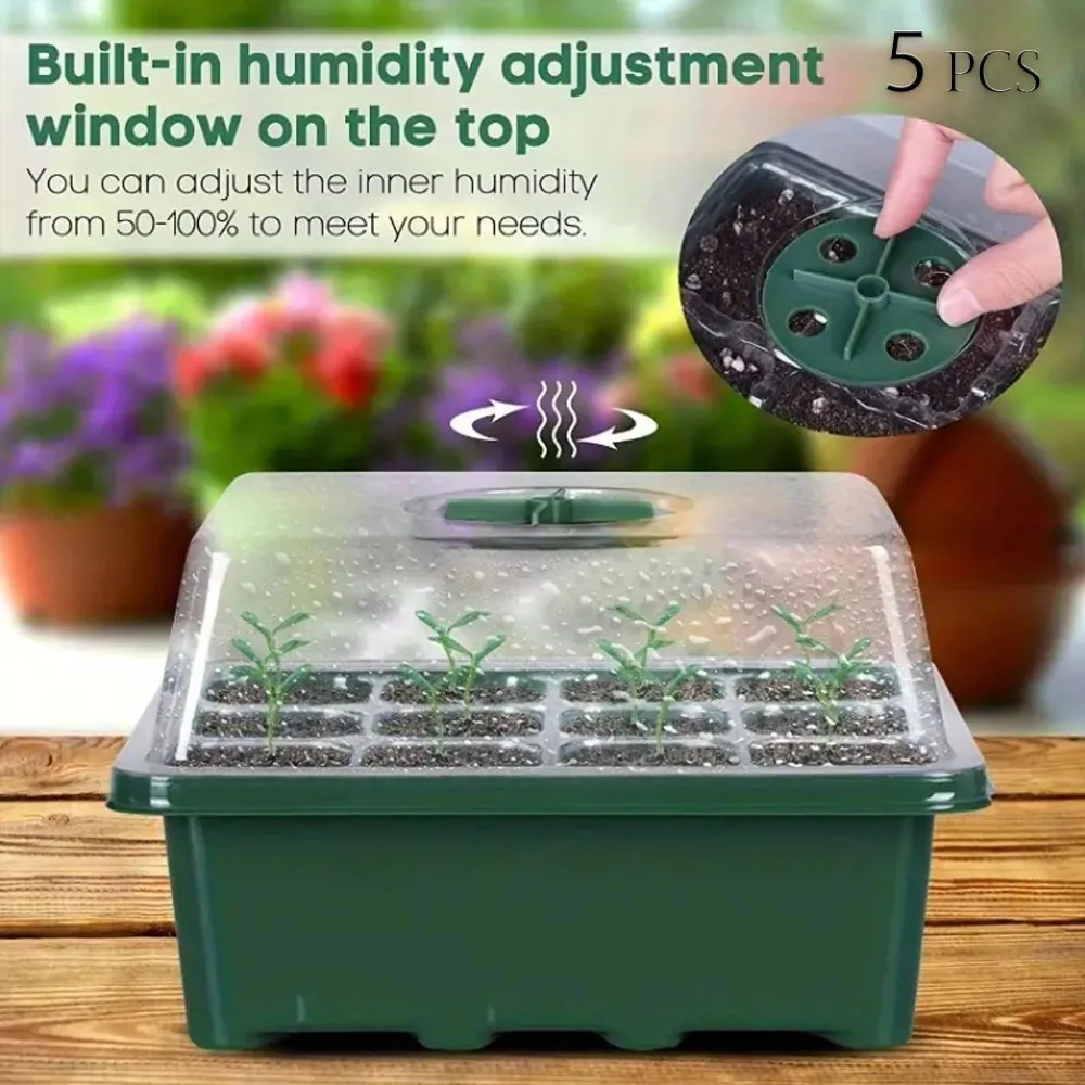 Indoor Gardening Kit with 12 Cell Seed Trays
