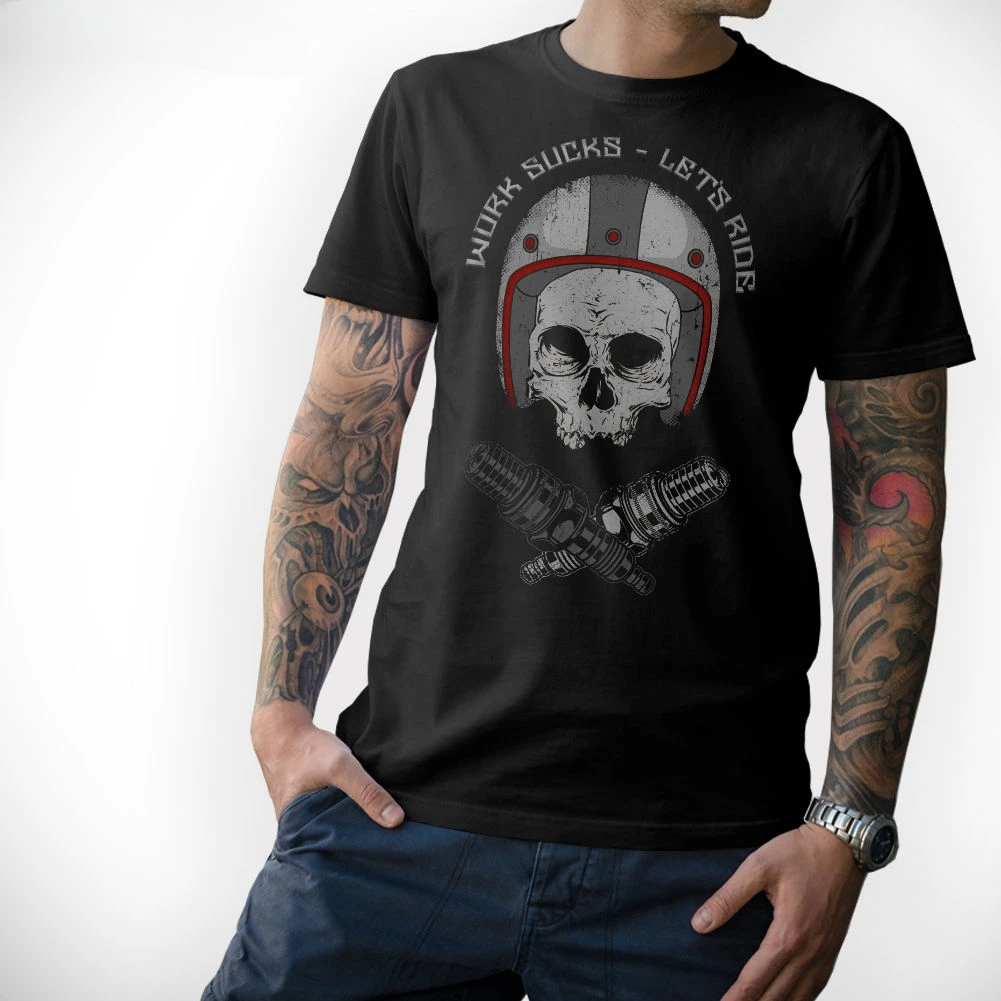 Nueva moda Cool Casual camisetas BIKER camiseta Motorrad Totenkopf Oldschool MC S - 5XL camisa de verano informal manga sudadera