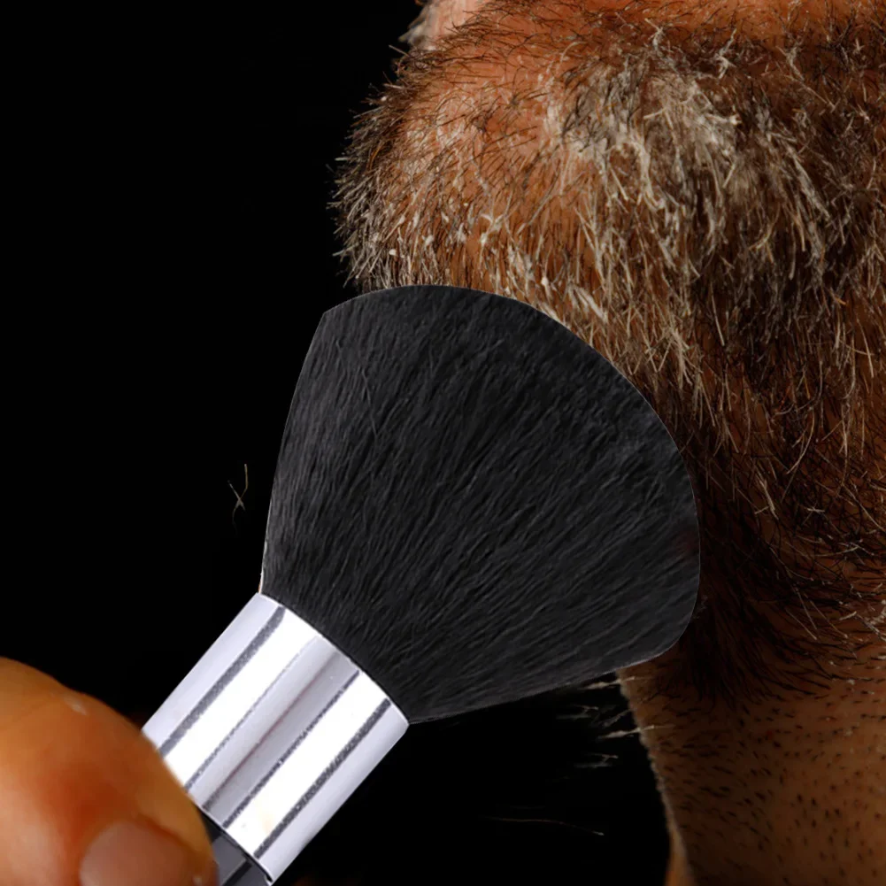 High Quality Black Hairdressing Wipe Neck Brush Hair Cleaning Duster Hair Cutting Brush for Barbershop Hair Cut Accessories