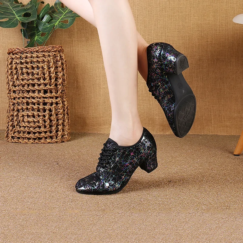 Girls Dance Shoes for Women Ladies Ballroom Modern Tango Dancing Performance Pratice Shoes 3.5/5CM Heels Dropshippong