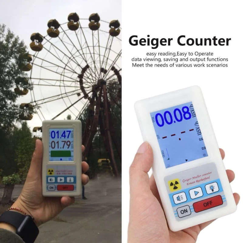 BR-6 Geiger Counter Easy Reading Multifunctional Radioactive Detector For Nuclear Radiation Electromagnetic Radiation