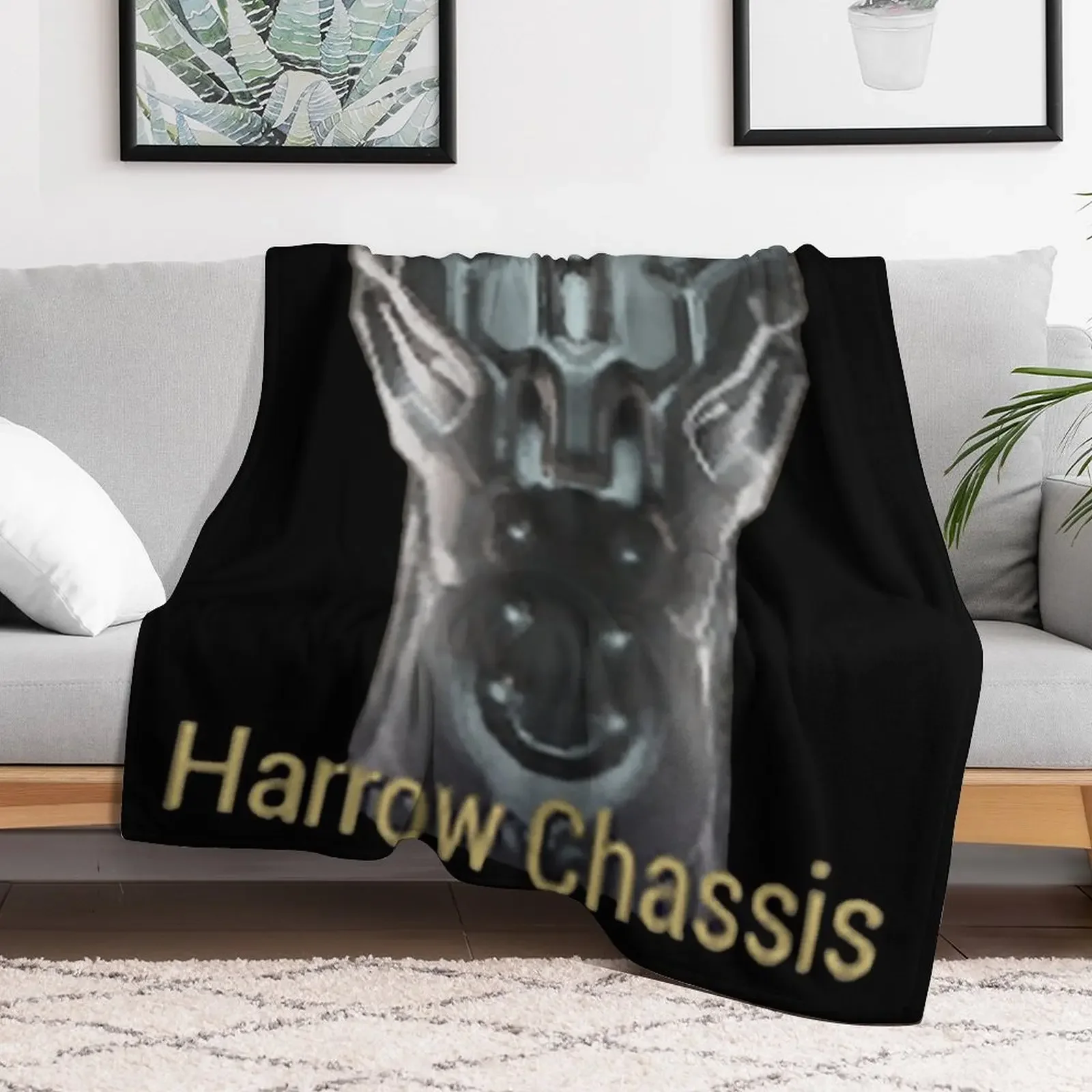 Harrow Chassis Blueprint Warframe Tennocon Meme Throw Blanket Plaid Thermal Decorative Throw Blankets