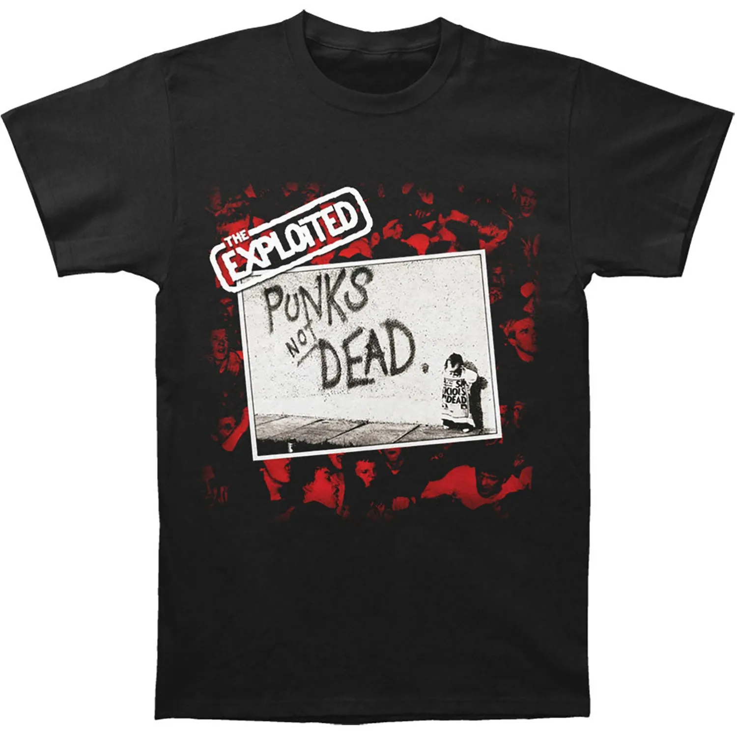 

Men's Exploited Punk's Not Dead T-shirt XX-Large Black