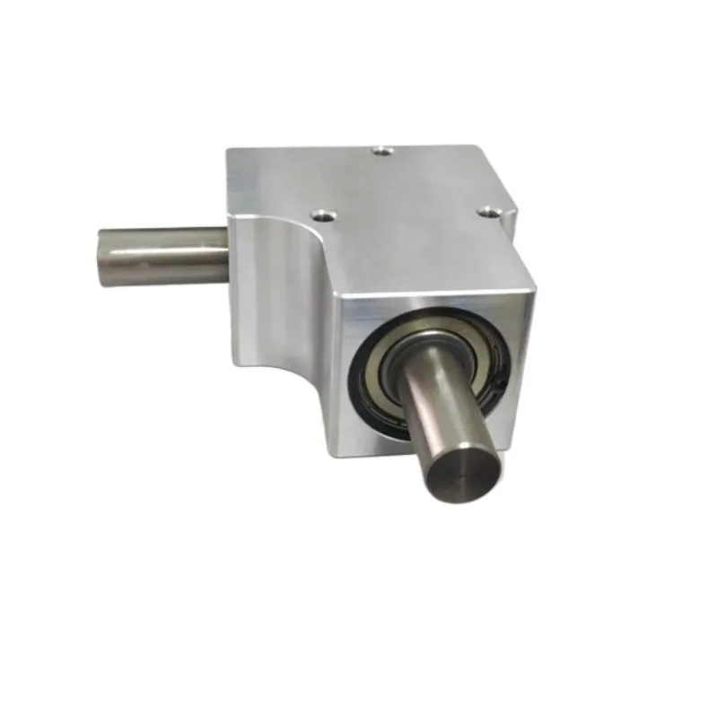 For Small Corner 90 Degree 1:1 Spiral Bevel Gear Shaft 15mm Single and Double Output Shaft Differential Assembly Gearbox