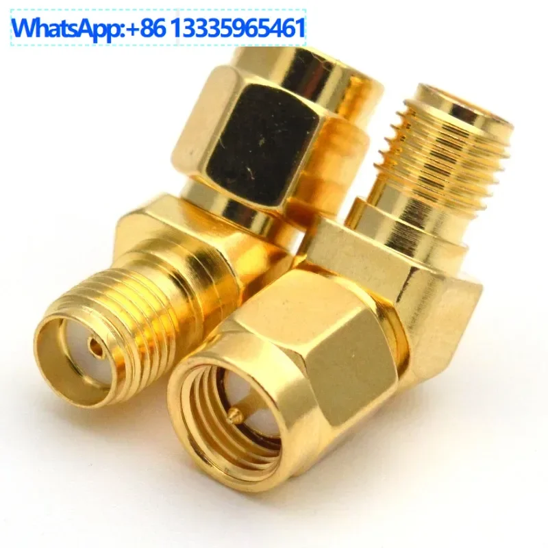 

50PCS WIFI picture transmission FPV adapter SMA male toSMA female elbow 135 degrees 45 degrees oblique angle SMA-JKW pure copper