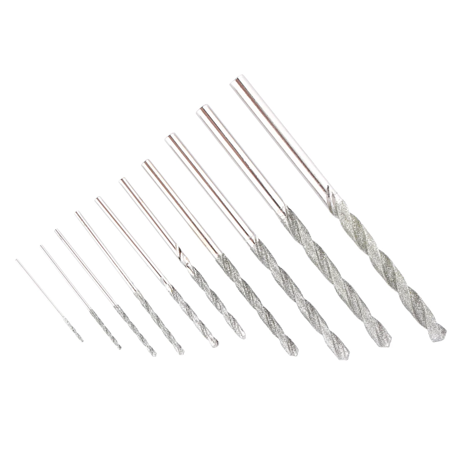 10x Diamond Tipped Drill Bit Set Drill Bits For Glass Tile Stone 0.8‑4.0mm
