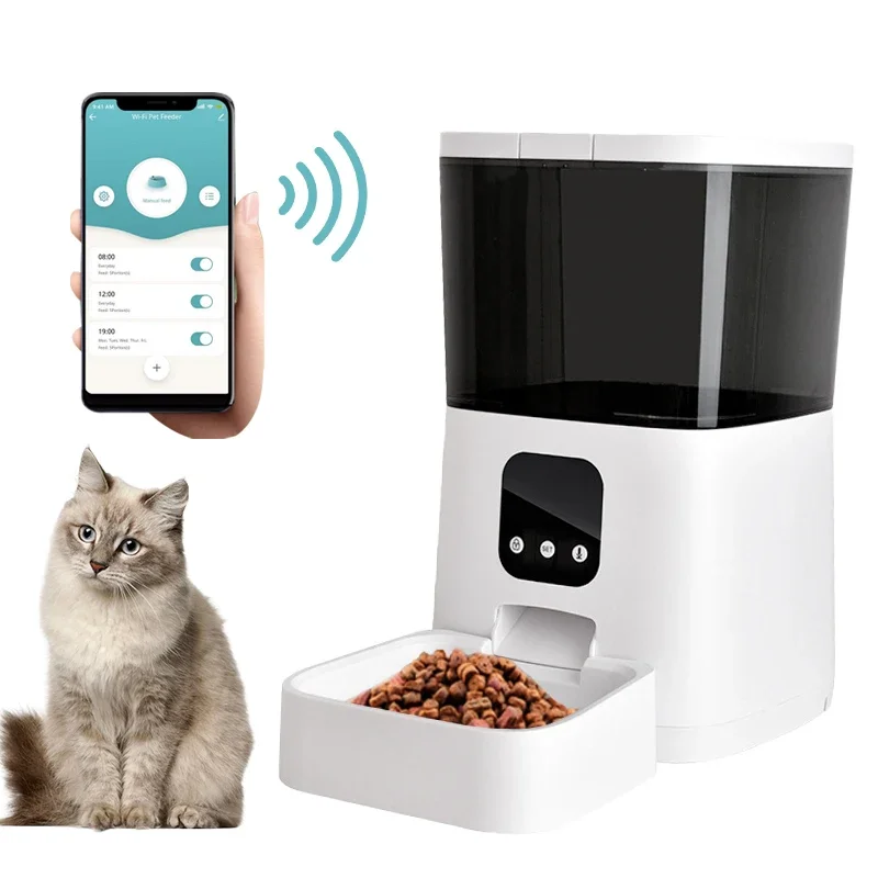 

Phone Tuya Remote Control Cat Dog Bowl Wifi Video Enabled Smart Robot Automatic Pet Feeder