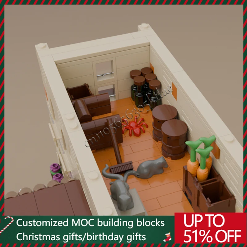 1854ピース モック カスタマイズ 中世風高級イタリアンレストラン 組み立てブロック カスタマイズDIY 教育的組み立てキッズトイ サプライズギフト