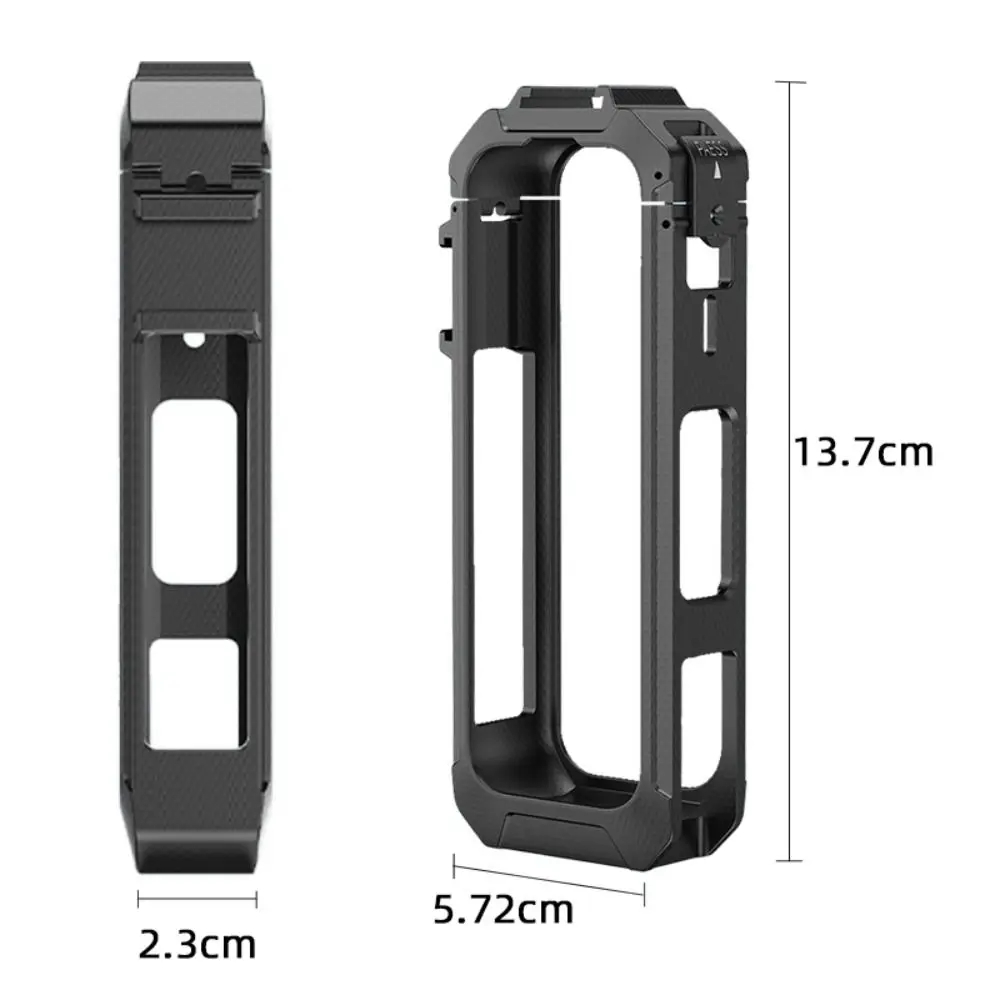 Magnetic Base Protective Frame Plastic With Cold Shoe Frame Camera Mount Anti Fall Quick Detachable Housing Cage for Insta360 X5