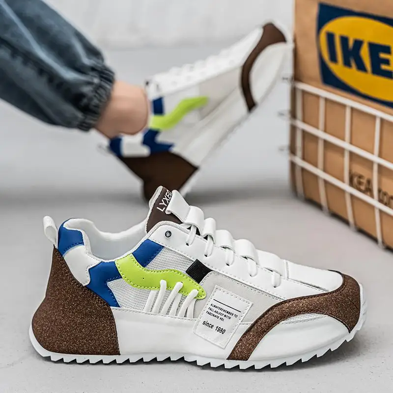 

2025 New Men's Big Size 47 Wedge Sneakers New Brand Vulcanized Sports Shoes Fashion Athletic Outdoor Running Tennis Gym Trainers