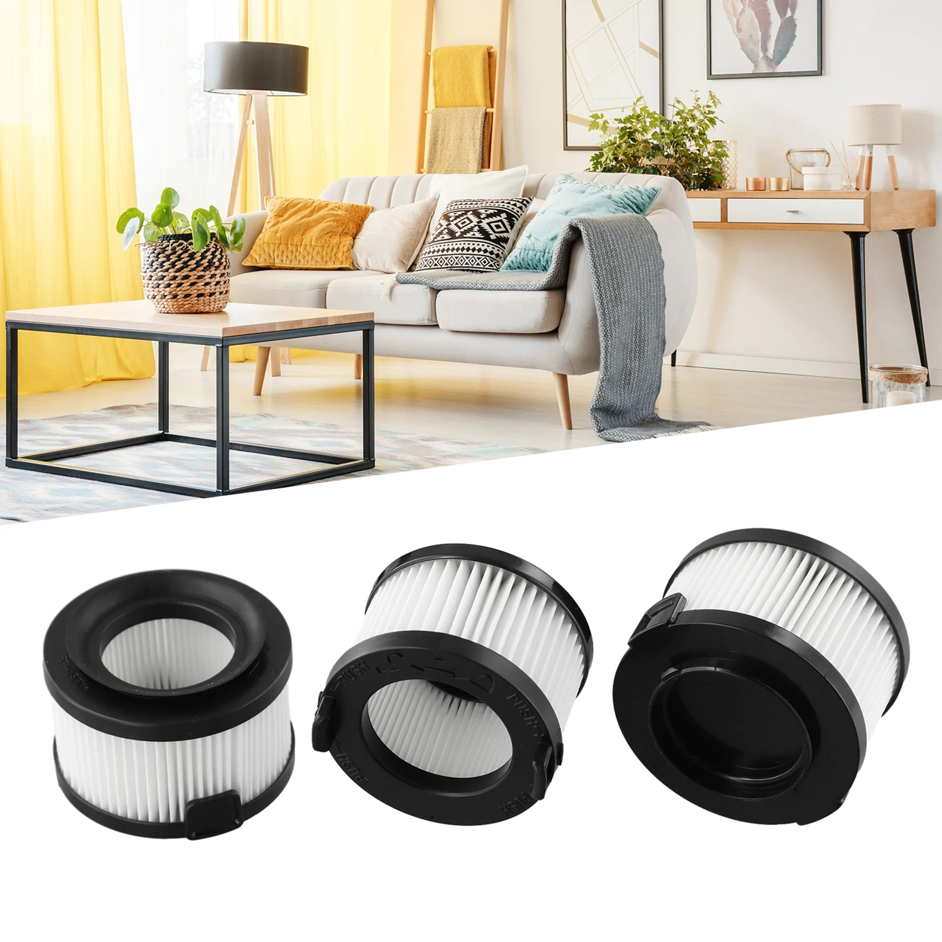 For Levoit VortexIQ 40-RF Vacuum Cleaner Filter Main Filter With 2 Pre-Filters