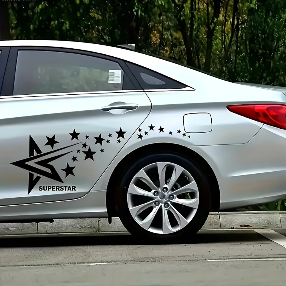 

Superstar Vinyl Car Decal Sticker Set Star Patterns Styling Auto Sports Vinyl Car Retro Body Sticker