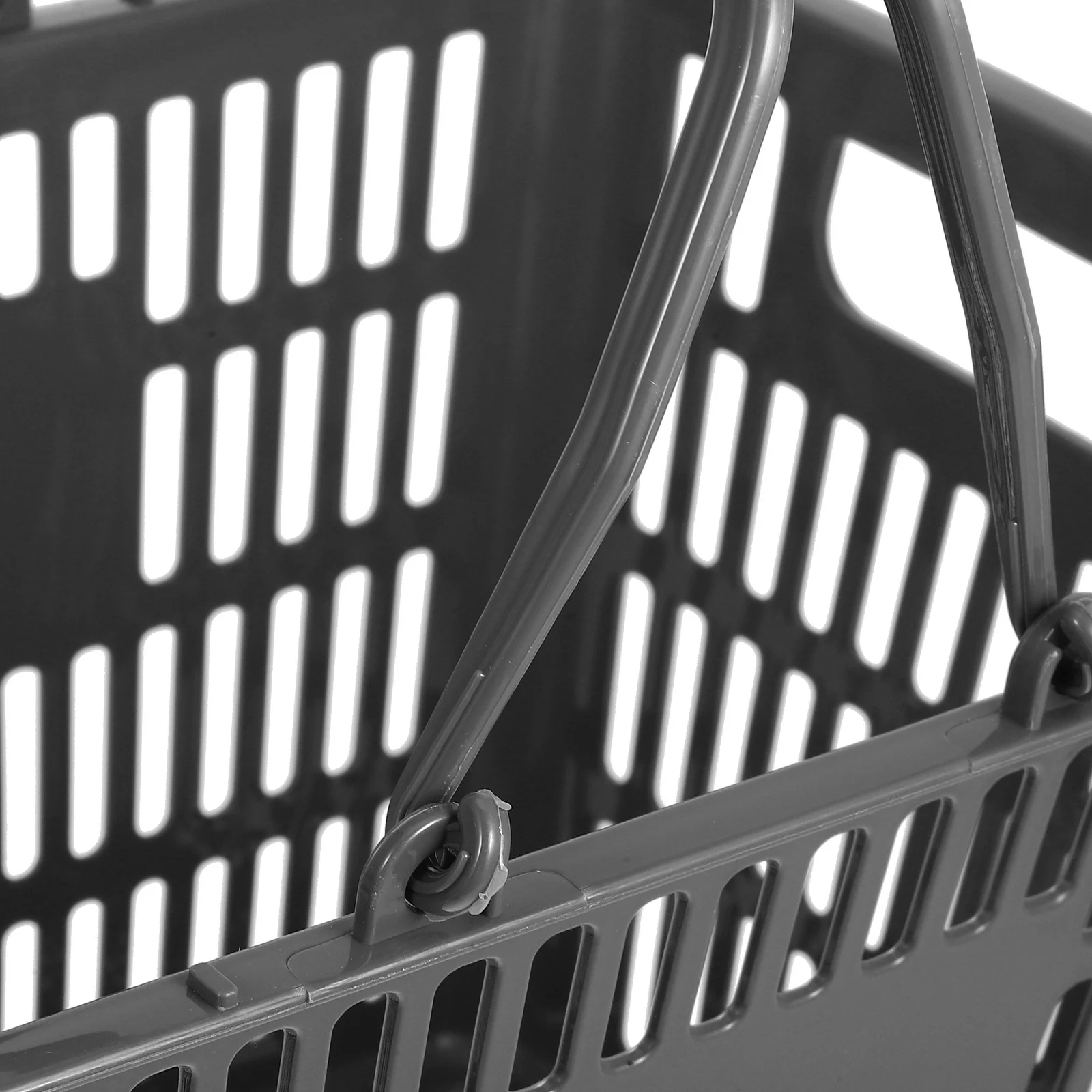 Portable Storage Baskets 80KG Capacity Shopping Handheld Grocery Grey Kitchen Bathroom Toiletries Organizer Plastic Storage