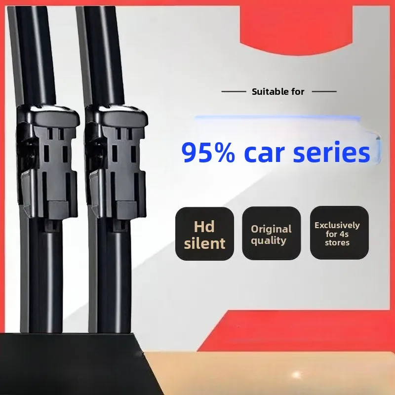 Universal U Hook Frameless Windshield Wiper Blades Natural Rubber Quiet Windshield Wipers for Most Cars Auto Replacement Parts