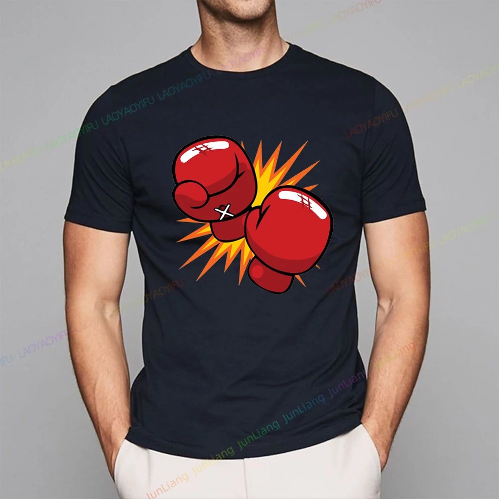 Boxing Glove Sport Men's Shirts Boyfriend Gift Gym Funny Shirt Oversized Short Sleeve Women's T-shirts Aesthetic Clothing Tshirt