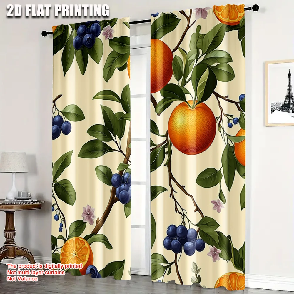 

2pc, Party Curtains Art fruit tree Versatile Durable Polyester,Without Electricity Spring Party & Holiday Decor Suitable for