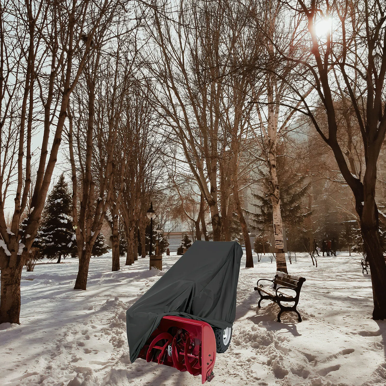 

Snow Blower Cover Oxford Cloth Waterproof Wear-Resist Portable For Winter Supplies Tool Storage Blower Protective Cover