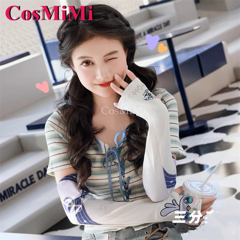 CosMiMi Game Honkai: Star Rail Firefly/Robin/Blade Cosplay Sun Protection Sleeves Embroidered Pattern Cool Feeling Ice Sleeves